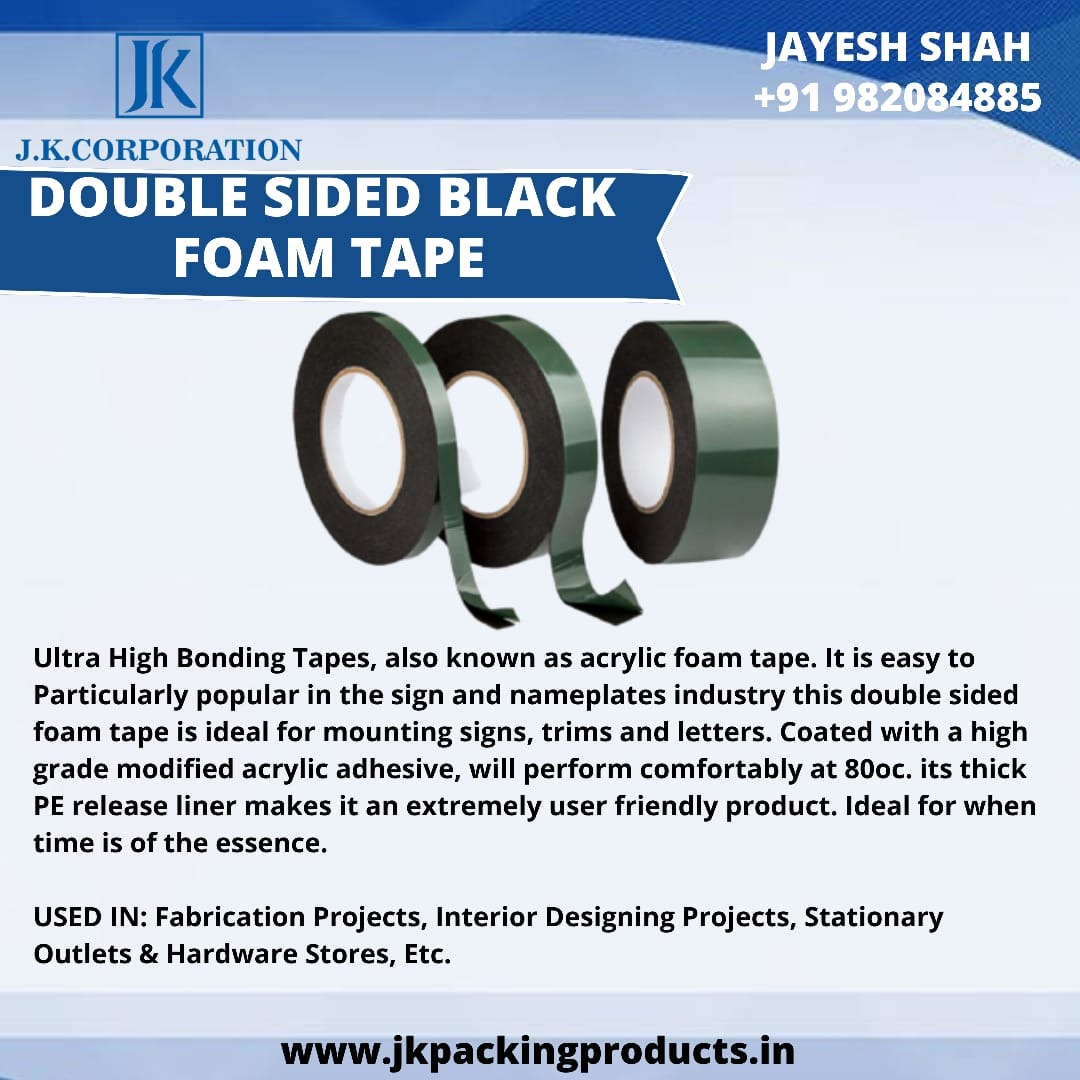 Double Sided Black Foam Tape